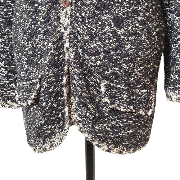 SIGRID OLSEN Women's Plus Oversized Cotton Blend Crochet Cardigan Size 1X Black - Picture 6 of 16